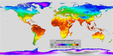 weatherspark|world map with average temperatures.